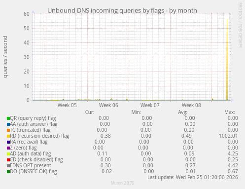 Unbound DNS incoming queries by flags